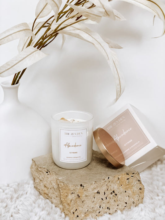 Citrine Crystal Candle